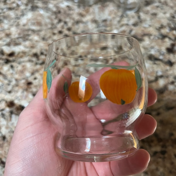 Vintage Hand Painted Miniature Orange Juice Pitcher And 4 Glass Set - Picture 9 of 12